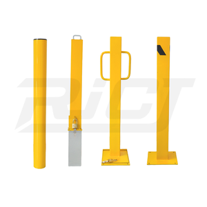 コントロールセキュリティアクセス折りたたみ式金属鋼駐車ポール手動屋外ソーラーパワーボラードステンレス鋼 - Product Image 6