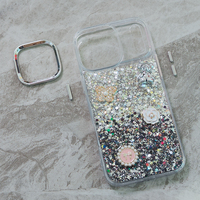 Nouvelle coque de téléphone pour iPhone 17 Pro Max, avec paillettes brillantes, nœud 3D mignon, perle de luxe, paillettes brillantes, diamant, nœud, coque de téléphone en époxy
