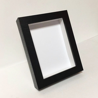 Cadre de boîte profond de 3cm/1.18 pouces Cadre de boîte d'ombre noire pour spécimen de bouquet