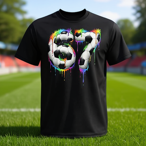 T-shirt Soccer 67 Six Seven Gen Alpha Meme Rainbow Drip - Product Image 3