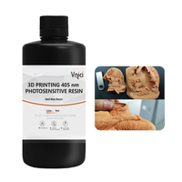 Lilin merah Resin fotosensitif Resin baik untuk detail permukaan halus 405nm cahaya menyembuhkan Resin perhiasan kerajinan