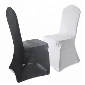 100pcs Polyester White Chair Slipcover Party Banquet Wedding Stretch Spandex Chair Covers For Events