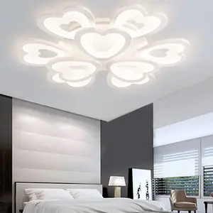 Ev için yeni yaratıcı Modern Led tavan lambası iç mekan aydınlatması tavan siyah beyaz geometrik yatak odası LED tavan lambası