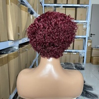 Perruque courte ondulée 12A, idéale pour les cheveux volumineux de style africain, avec texture lisse, brillance naturelle et résistance à la chaleur