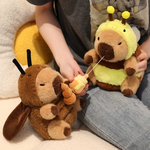 OEM ODM Peluche de Capibara con cuerda para tirar, juguete de peluche para decoración del hogar, escritorio, alivio del estrés, compañero, regalo festivo - Product Image 3