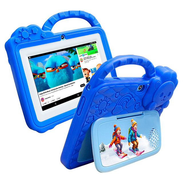 Newest 7 Inch Kids Tablet with Eye Protection Screen Dual Camera Wifi Parental Control Educational Games and Anti Drop Case