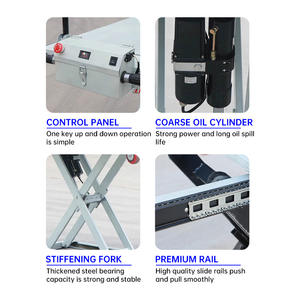 हाइड्रोलिक लिफ्टिंग प्लेटफॉर्म कार्गो हैंडलिंग ट्रॉली अनुकूलन योग्य ओम छोटे पोर्टेबल कैंची लिफ्ट के लिए धातु जाल - Product Image 3