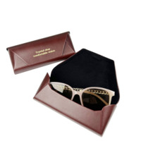 Étui à lunettes en cuir PU haut de gamme, boîte de rangement élégante pour lunettes de soleil, personnalisation de la marque, services OEM disponibles