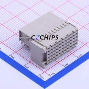5100161-1 Board-to-Board & Backplane Connector Bent Lead Through Hole,P=2mm Connector 55P 2mm Right Angle Insert 5 - Product Image 1