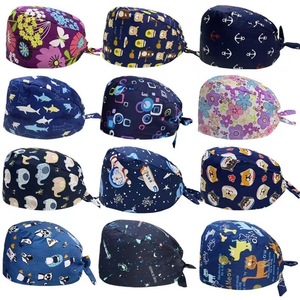 Casquette de gommage en coton pour animaux de compagnie hôpital beauté Spa salle d'opération chapeau de travail médecin infirmière chirurgical absorbant la sueur - Product Image 6
