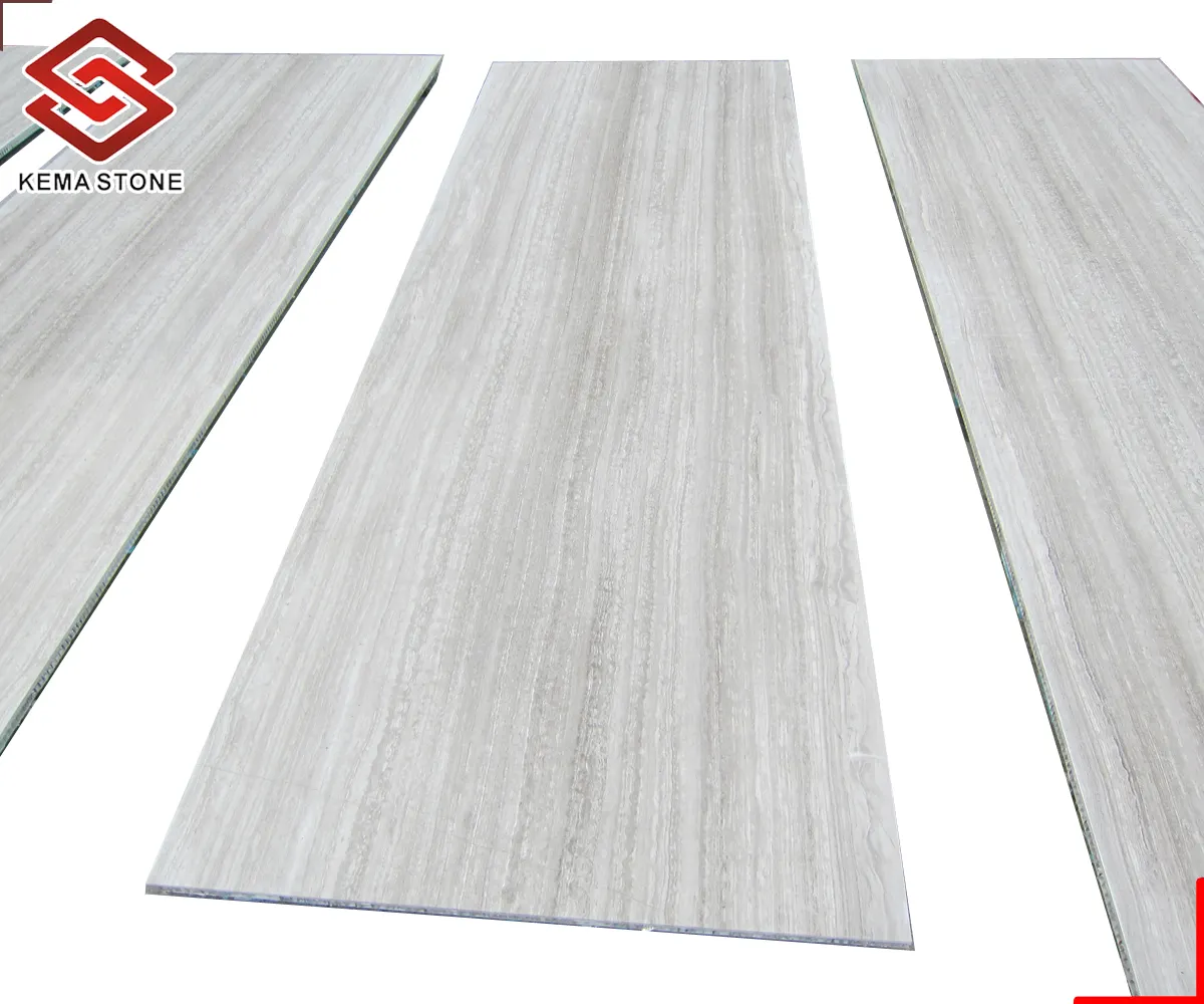 Quick Install Lightweight Thin White Wood Marble Stone Aluminum Honeycomb Panel for Interior Elevator Door and Room