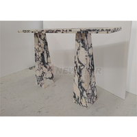 Newstar meubles de maison Calacatta alto marbre Table Console entrée couloir Table luxe italien marbre Console Tables