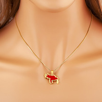 Collier personnalisé en cuivre plaqué or 18 carats avec émail multicolore, cœur imitation perle et carte du Venezuela, chaîne maille gourmette, cadeau