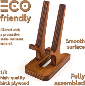Support de téléphone en bois personnalisable, compact et pratique, de haute qualité et durable, facile à charger, économise de l'espace - Product Image 6