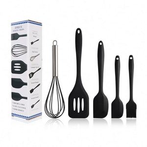 Juego de Utensilios de Cocina de Silicona Resistente al Calor de Grado Alimenticio, Juego de 5 Piezas de Silicona para Cocinar y Hornear - Product Image 5