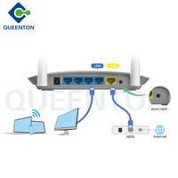 Precio de Venta caliente de fábrica, Lan enrutador inalámbrico de 4 puertos, wifi, 2,4 Ghz, 802.11N, 300Mbps, 2 antenas externas