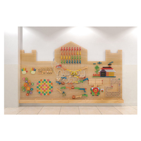 Panneau mural sensoriel interactif mural personnalisé Tige en bois Jeux muraux pour la maternelle Centre éducatif précoce