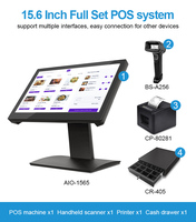 Prix d'Usine Ensemble Complet Système POS Tout-en-Un avec Écran Tactile 15,6 Pouces, Caisse Enregistreuse de Supermarché, Machine POS pour Fabricants en Gros
