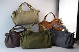 <span class=keywords><strong>Borsa</strong></span> Hobo Morbida in Finta Pelle Scamosciata Opaca con Dettaglio Fibbia Dorata e Cordoncino, <span class=keywords><strong>Borsa</strong></span> a Spalla Vintage di Grande Capacità per Donna - Product Image 6