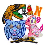 Serviette personnalisée Chenille Anime patchs à la mode tigre fer sur animaux patchs de broderie pour veste Jeans T-shirts
