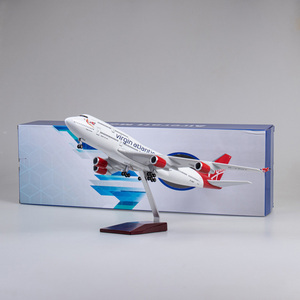 โมเดลเครื่องบินเรซิ่น บีอีโอ <span class=keywords><strong>747</strong></span>-<span class=keywords><strong>400</strong></span> ของเวอร์จินแอตแลนติก ขนาด 1/150 ยาว 47 ซม. พร้อมล้อเหวี่ยง - Product Image 5