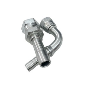 Raccord de tuyau hydraulique Yonghua, 60 degrés, acier au carbone, coudé droit, norme DIN ISO - Product Image 1