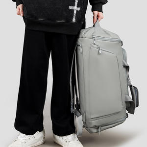 Sac à bagages unisexe en denim grande capacité à double épaule 20-35L Polyester Multifonction Voyage d'affaires Sac à main Voyage humide/sec - Product Image 3