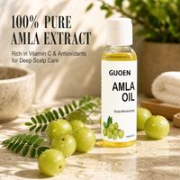 Huile capillaire Amla hydratante pour le cuir chevelu 118ml, huile de soin capillaire à l'indienne groseille pour cheveux secs et crépus, lissante