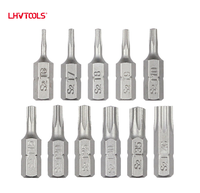 LJ-25e 10 embouts Torx en acier de 65 mm, qualité industrielle et bricolage, sablés, non percés, emballage blister OEM pour visseuse à chocs, vente en gros