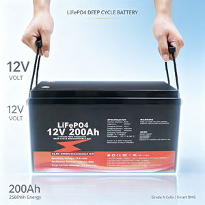แบตเตอรี่ LiFePO4 12V 100Ah 200Ah 300Ah ลิเธียมไอรอนฟอสเฟต พร้อม CAN RS485 สำหรับโซลาร์ แคมป์ปิ้ง เรือ และบ้าน - Product Image 3