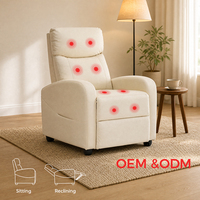 Fauteuil de massage inclinable individuel avec soutien lombaire, idéal pour le home cinéma et le salon