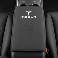 Accessoires de décoration intérieure de voiture en gros Accoudoir en cuir PU Console centrale Protecteur Pad Box Cover pour Tesla Model 3 / Y
