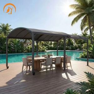 Gazebo Retráctil Inteligente con Rieles Deslizantes, Refugio Móvil de Aluminio con Ruedas Giratorias para Balcón o Terraza de Piso Alto - Product Image 1