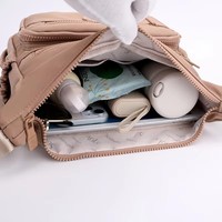 Nouveau sac bandoulière en nylon pour femme, fermeture éclair tendance, léger, motif géométrique, capacité importante, sangle réglable, usage quotidien