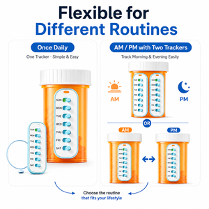 กล่องจัดยาแบบรายสัปดาห์ วัสดุ PP เป็นมิตรกับสิ่งแวดล้อม ปลอดสาร BPA พร้อมตัวเลื่อนปรับตำแหน่งได้สองระดับ - Product Image 1