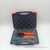 Ensemble d'outils de sertissage manuel en alliage d'aluminium, comprenant un kit d'outils de sertissage multifonction, un tournevis, 5 pinces, un étui en plastique
