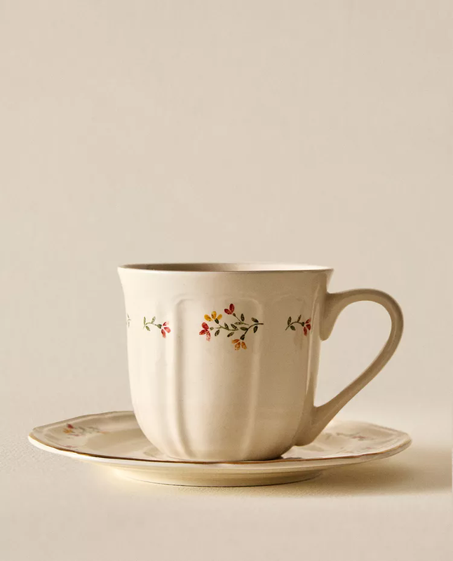 Vintage Floral Ceramic Cups Espresso Cup