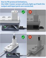 Testeur de tension et de courant USB3 USB4 30V 5.1A PD QC, multimètre numérique en forme de croix, câble de charge en stock – Tendance actuelle