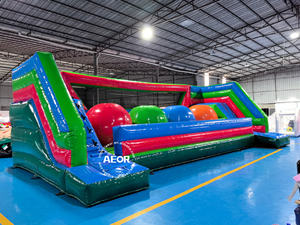 <span class=keywords><strong>Juego</strong></span> Inflable de Obstáculos para Niños, Castillo Inflable Combinado con <span class=keywords><strong>Juego</strong></span> de Fútbol, Circuito de Obstáculos al Aire Libre - Product Image 4