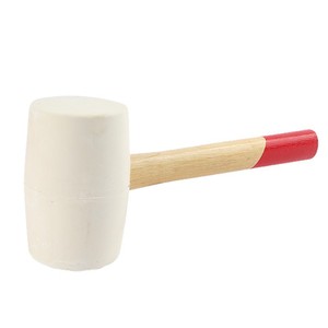 Tianyu Zhengkun Rubber Mallet Wooden Handle Round Head Tile Installation <b>Hammer</b> White Rubber <b>Hammer</b> For Floor Tiles - Product Image 2