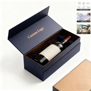 Caja de Vino Personalizada de Lujo de Alta Calidad, Diseño de Caja Magnética de Cartón con Inserto de Espuma - Product Image 1