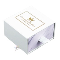 Boîte cadeau de luxe rigide personnalisée Crown Win avec insert en mousse EVA pour emballage de boucles d'oreilles et de colliers