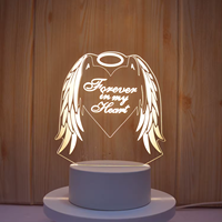 Lampe à illusion 3D en forme de cœur, cadeau d'amour, lumière de nuit LED mignonne avec lumières chaudes, décorations de chambre à coucher, lampe de chevet, cadeau d'amour pour femmes et enfants