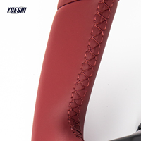 Volant en cuir rouge sans rivets pour Porsche Panamera Cayenne Macan 718 911 Boxster Cayman - Vente flash