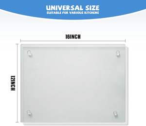 Tabla de cortar moderna acrílica ecológica con labio de mostrador Diseño transparente más grueso mejorado para protección de encimera - Product Image 4