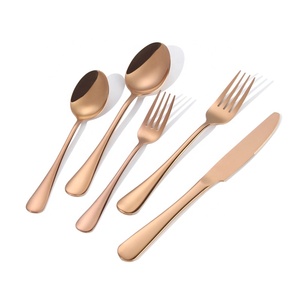 Ensemble <span class=keywords><strong>de</strong></span> couverts <span class=keywords><strong>de</strong></span> luxe en acier inoxydable 304 (18/10) argenté et doré, couteau, cuillère, fourchette, vente en gros - Product Image 4
