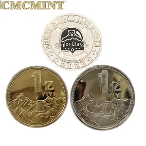 Moneda de recuerdo de desafío TIK TOK conmemorativa personalizada barata de plata