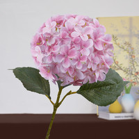 Fleurs artificielles d'hortensia ELSA 3D bleues à branche unique, personnalisées Shangchu, pour décoration intérieure et Thanksgiving