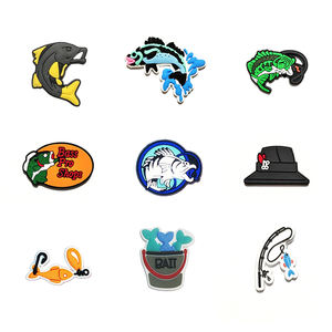 Nouvelle pêche stock sérieux sabots breloques en gros PVC caoutchouc haute qualité accessoires chaussures décorations chaussures breloques - Product Image 5