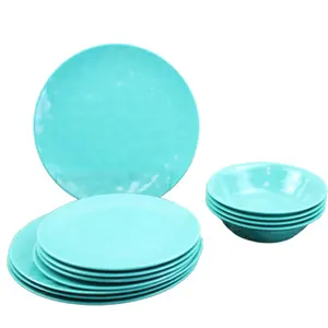Factory custom print wholesale melamine plates tableware melamine western dinnerware sets for restaurant hotel